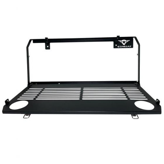 Jeep Tailgate Table 18-Pres Wrangler JL Black Powdercoat Aluminum Combat Off Rad - ORA Off-road Adventures